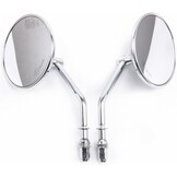 Retro Motorzijspiegels - Chroom Rond 4" - 33% Korting