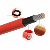 Zonnekabel PV-kabel 2.5 mm² (14AWG) - TUV, 20m Zwart (28% Korting)