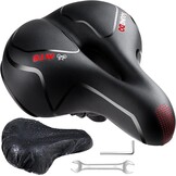 Comfortabel Gel Fietszadel | Schokabsorberend & Ademend | Rood - 34% Korting