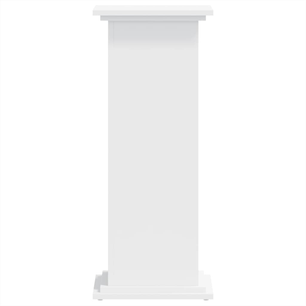 Plantenstandaard wit bewerkt hout 33x33x80 cm - 34% Korting!
