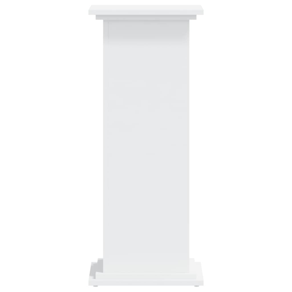 Plantenstandaard wit bewerkt hout 33x33x80 cm - 34% Korting!