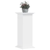 Plantenstandaard wit bewerkt hout 33x33x80 cm - 34% Korting!