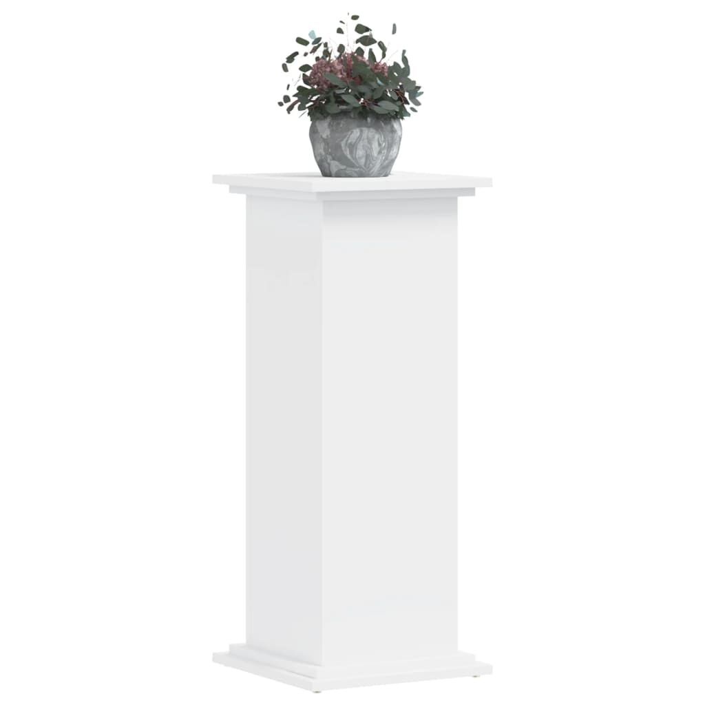 Plantenstandaard wit bewerkt hout 33x33x80 cm - 34% Korting!