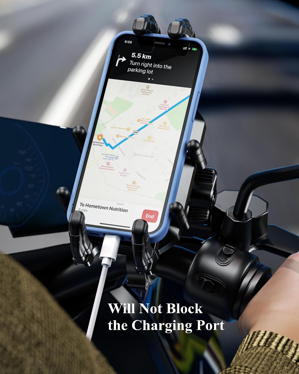 Motortelefoonhouder met Anti-Diefstal & Trillingsdemping - 33% Korting