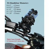 Motortelefoonhouder met Anti-Diefstal & Trillingsdemping - 33% Korting