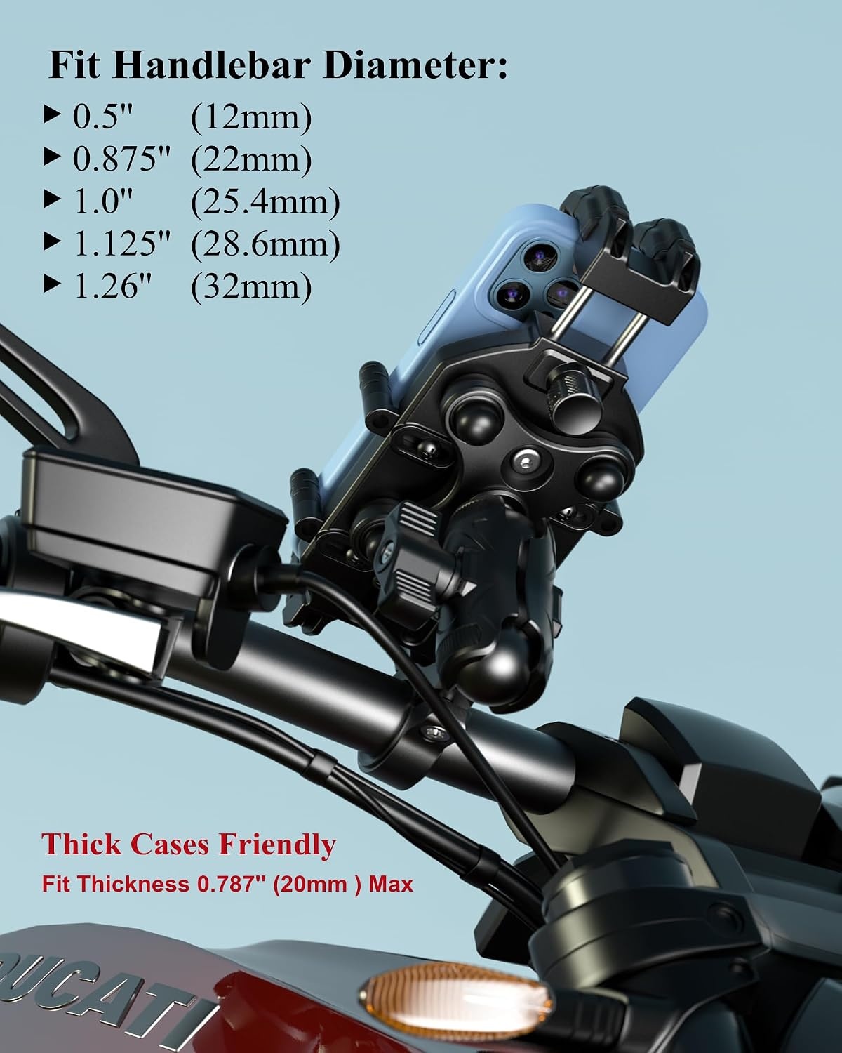 Motortelefoonhouder met Anti-Diefstal & Trillingsdemping - 33% Korting