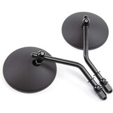 Klassieke Motorfiets Stuurspiegels: Retro 4" Zwart, 8/10mm