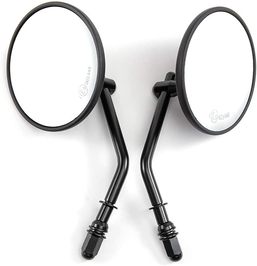 Klassieke Motorfiets Stuurspiegels: Retro 4" Zwart, 8/10mm