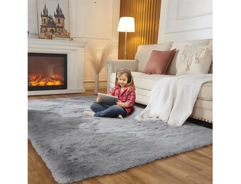Zacht Hoogpolig Vloerkleed Grijs 120x200cm | 29% Korting