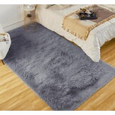 Zacht Hoogpolig Vloerkleed Grijs 120x200cm | 29% Korting