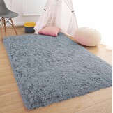 Zacht Hoogpolig Vloerkleed Grijs 120x200cm | 29% Korting