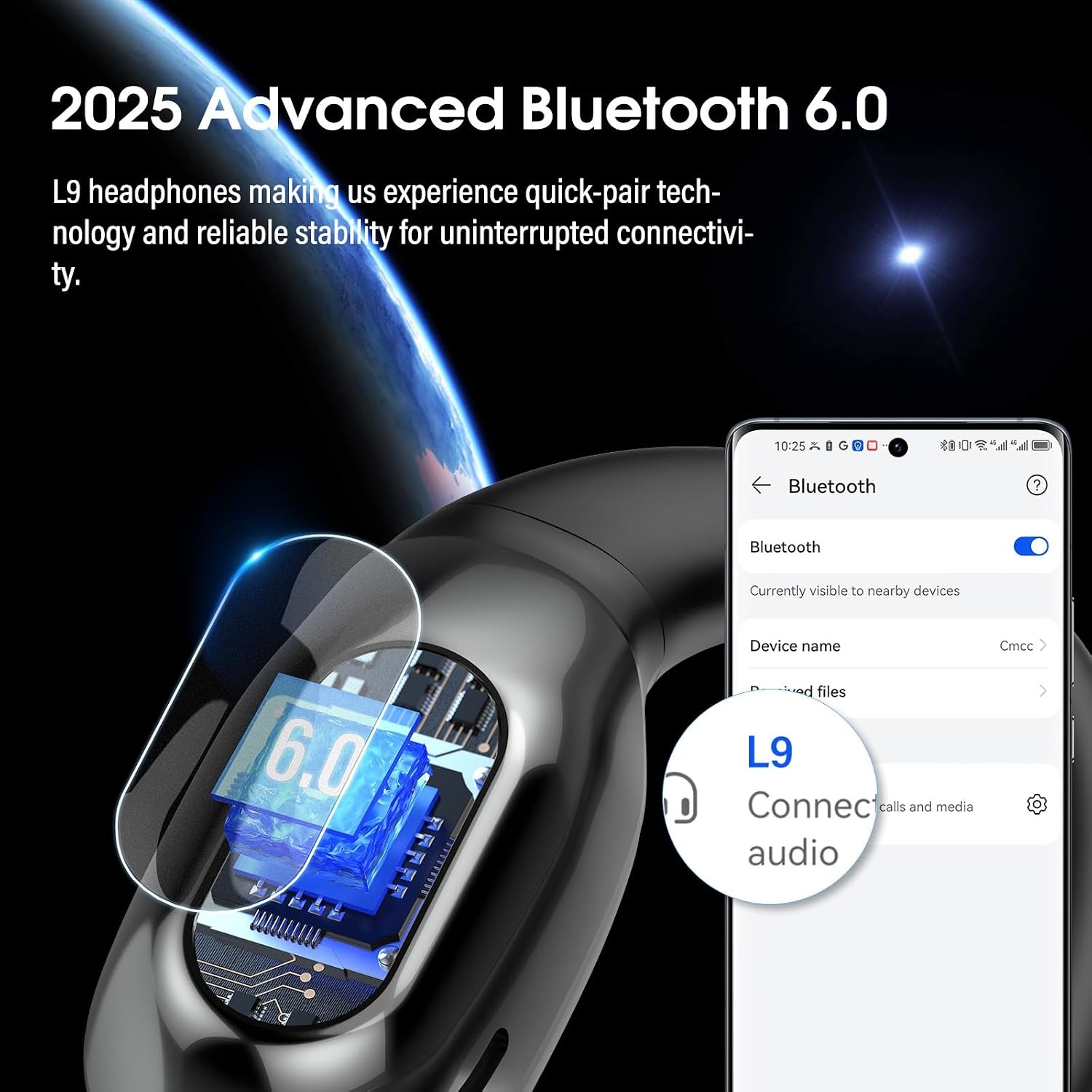 Open-ear Sporthoofdtelefoon IPX7, Bluetooth, Speelmodus - 33% Korting
