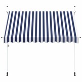 vidaXL Uittrekbare Luifel 300 cm Blauw/Wit (35% Korting)