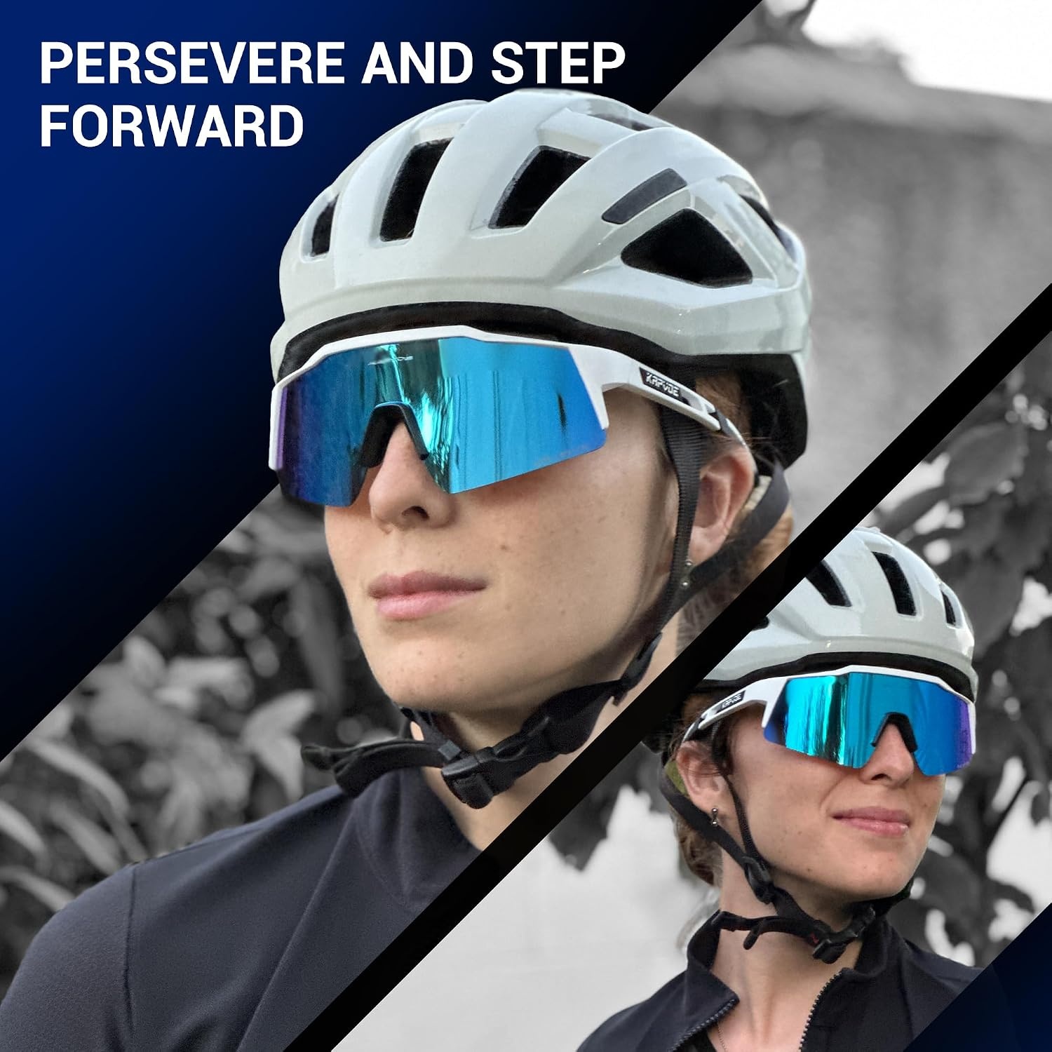 KAPVOE Sportbril Wit Montuur Blauwe Lens - 33% Korting