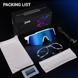 KAPVOE Sportbril Wit Montuur Blauwe Lens - 33% Korting
