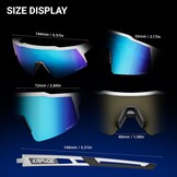 KAPVOE Sportbril Wit Montuur Blauwe Lens - 33% Korting