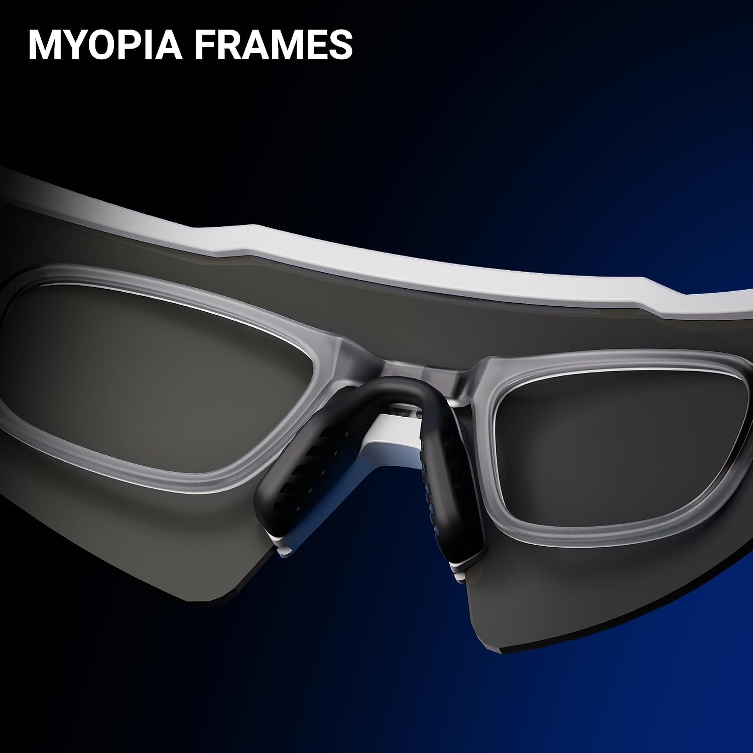 KAPVOE Sportbril Wit Montuur Blauwe Lens - 33% Korting