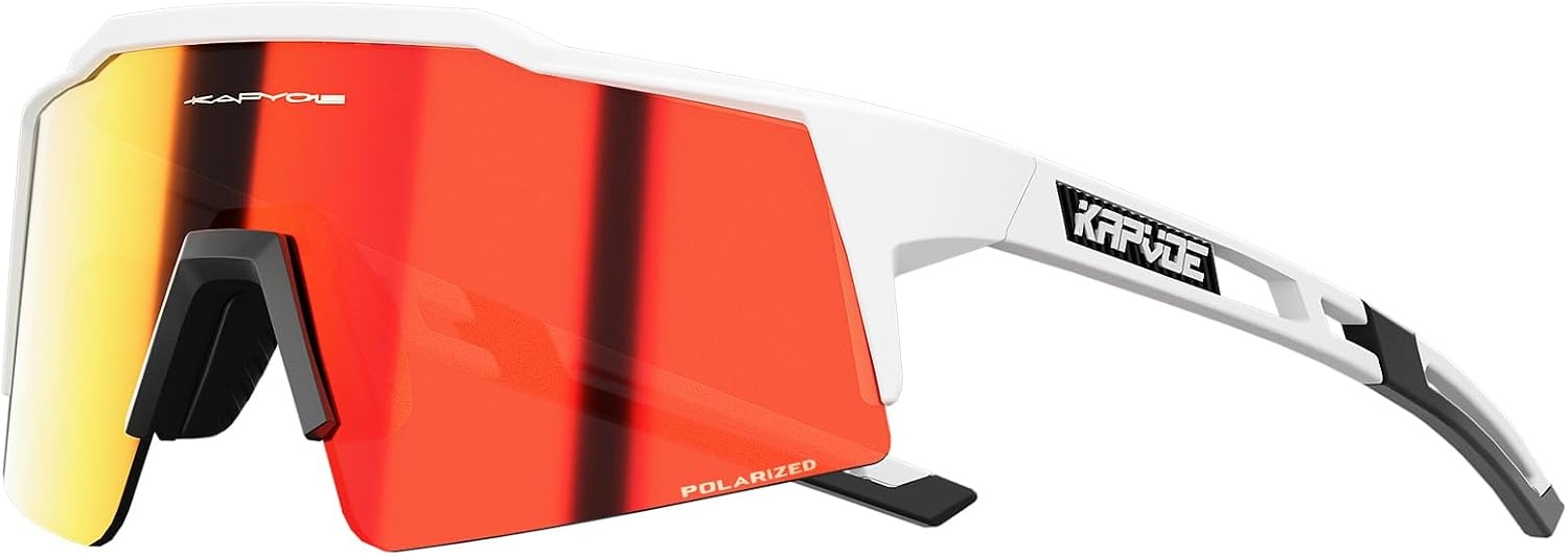 KAPVOE Sportbril Wit Montuur Blauwe Lens - 33% Korting