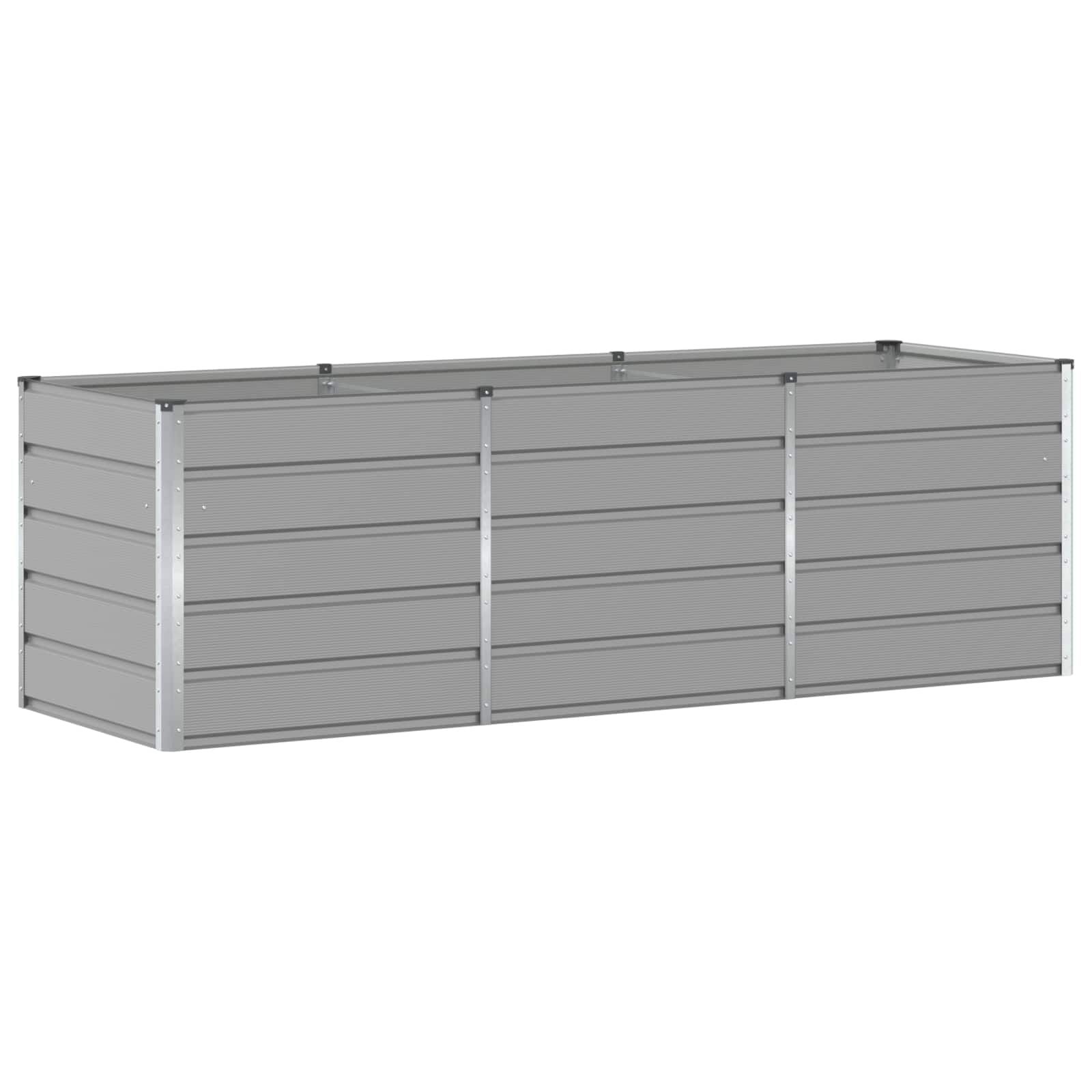 VidaXL Plantenbak Lichtgrijs Staal (240x80x75cm) - 34% Korting
