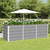 VidaXL Plantenbak Lichtgrijs Staal (240x80x75cm) - 34% Korting