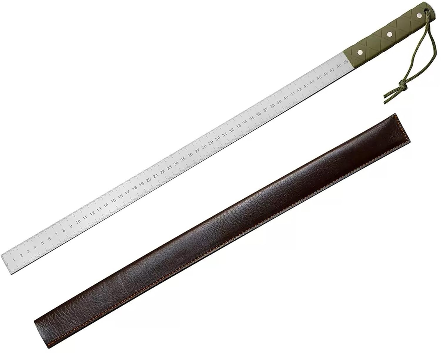 Precisie Stalen Liniaal 63cm met Lederen Etui - 32% Korting!