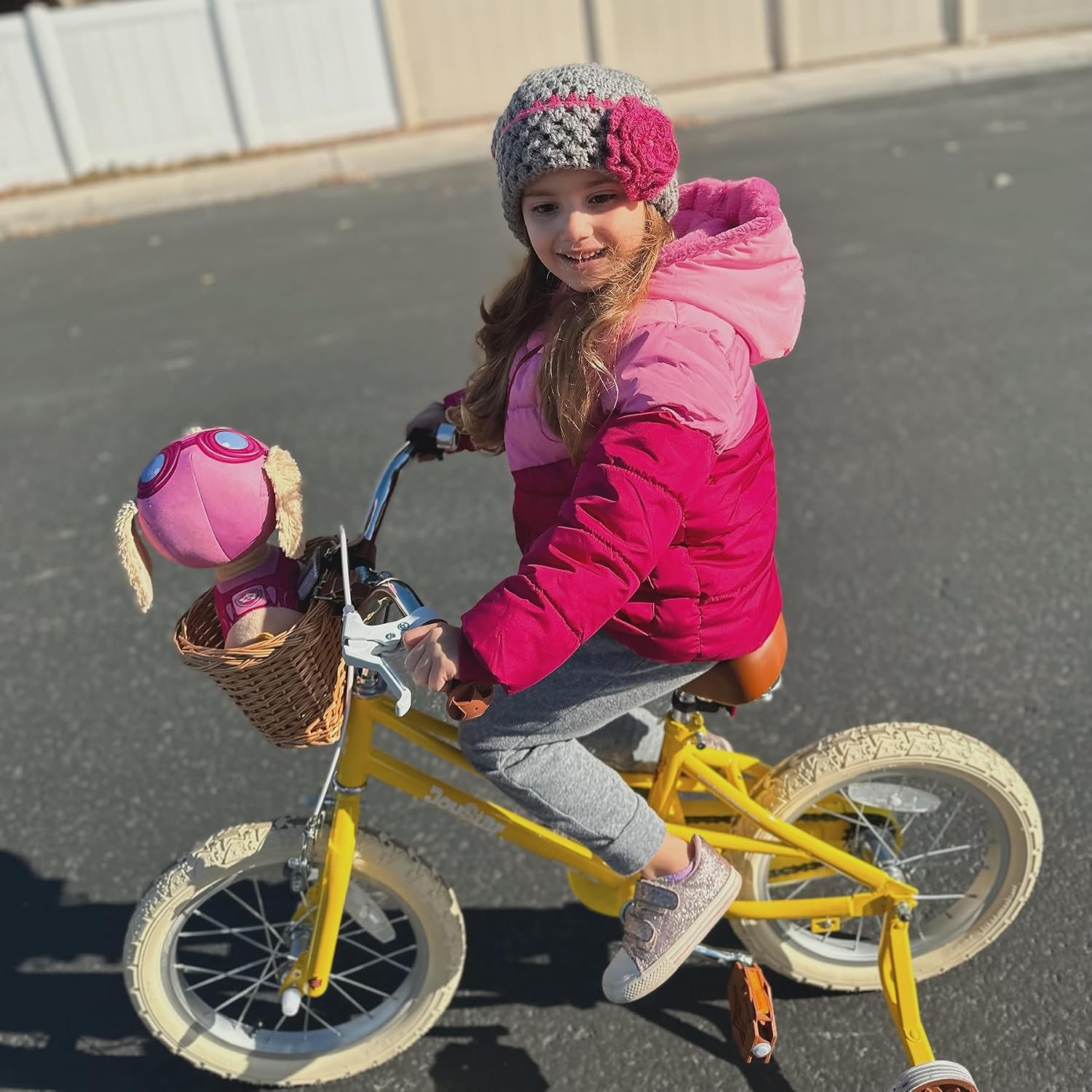 Kinderfiets JOYSTAR 14 inch Meisjes met Stabilisatoren & Mand - 35% Korting