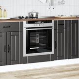 Ovenkast Lucca Bewerkt Hout Zwart - 54% Korting!