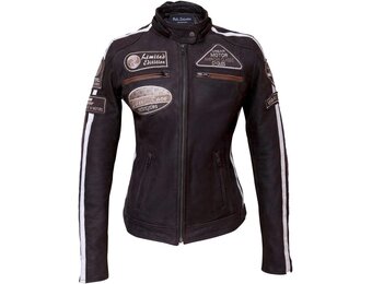 Urban Leather Dames Leren Jas, Bruin, Maat 2XL - 35% Korting