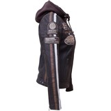 Urban Leather Dames Leren Jas, Bruin, Maat 2XL - 35% Korting