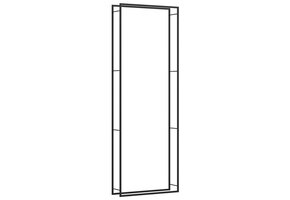 Haardhoutrek Staal Matzwart 110x28x312cm - 34% Korting!