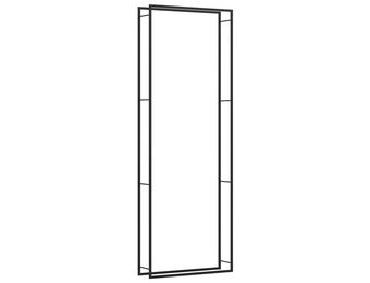Haardhoutrek Staal Matzwart 110x28x312cm - 34% Korting!