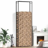Haardhoutrek Staal Matzwart 110x28x312cm - 34% Korting!
