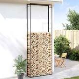 Haardhoutrek Staal Matzwart 110x28x312cm - 34% Korting!