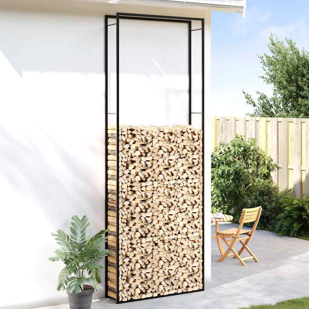 Haardhoutrek Staal Matzwart 110x28x312cm - 34% Korting!