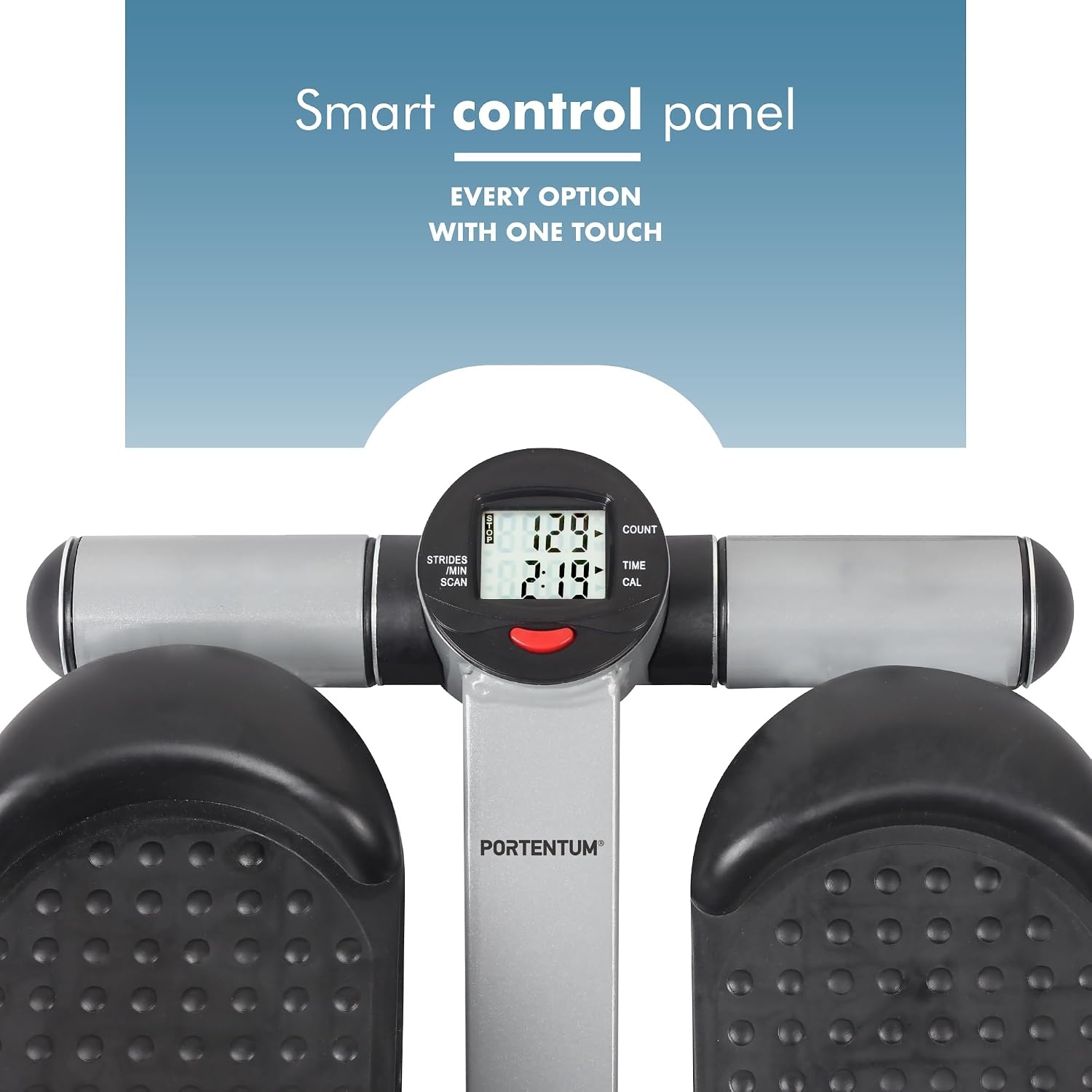 PORTENTUM Mini Stepper met Weerstandsbanden & LCD - 34% Korting!