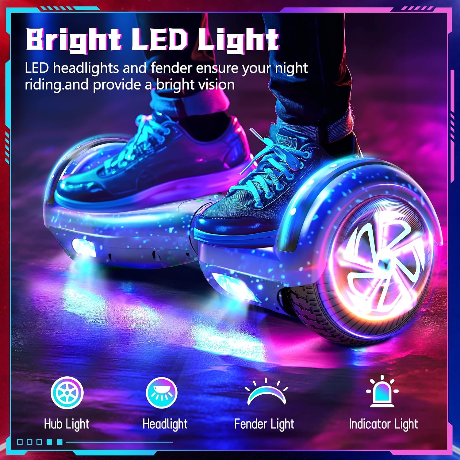 Elektrische Step 6,5" met Bluetooth & LED - 35% Korting!
