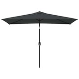 Antraciet Parasol met Metalen Paal - 300x200 cm - 34% Korting