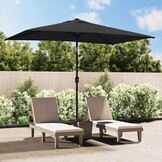 Antraciet Parasol met Metalen Paal - 300x200 cm - 34% Korting