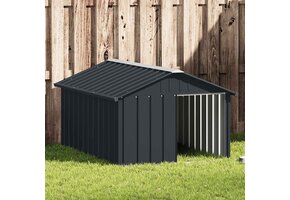 Hondenhok Gegalvaniseerd Staal 116,5x153x81,5 cm Antraciet - 35% Korting!