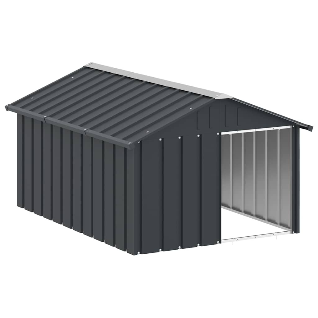 Hondenhok Gegalvaniseerd Staal 116,5x153x81,5 cm Antraciet - 35% Korting!