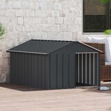 Hondenhok Gegalvaniseerd Staal 116,5x153x81,5 cm Antraciet - 35% Korting!