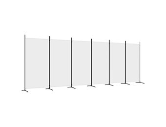 Opvouwbaar Kamerscherm met 6 Panelen (520x180 cm) - Wit