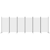 Opvouwbaar Kamerscherm met 6 Panelen (520x180 cm) - Wit