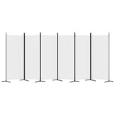 Opvouwbaar Kamerscherm met 6 Panelen (520x180 cm) - Wit