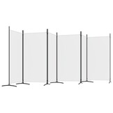 Opvouwbaar Kamerscherm met 6 Panelen (520x180 cm) - Wit