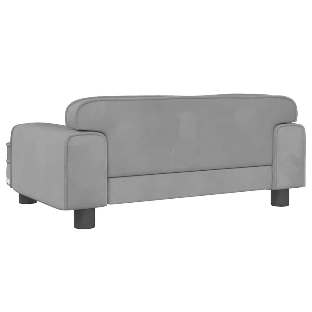 vidaXL Hondenmand 70x45x30 cm fluweel lichtgrijs