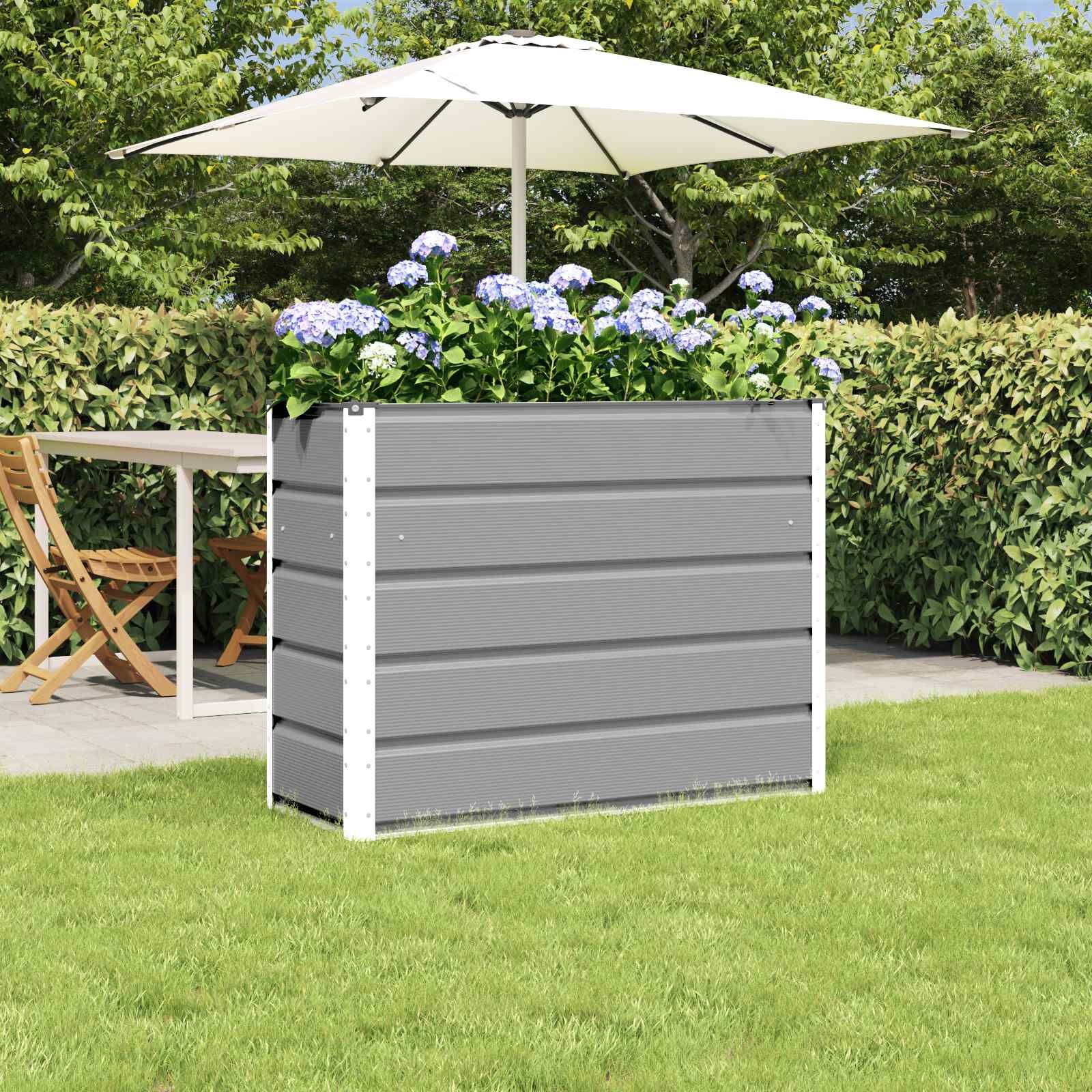 Plantenbak Staal Lichtgrijs 100x40x75cm - 39% Korting!