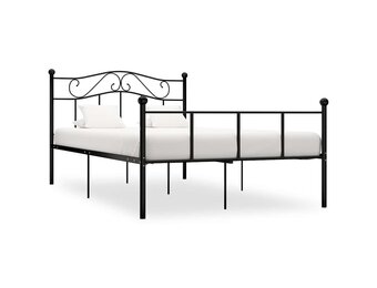 vidaXL Bedframe metaal zwart 120x200 cm