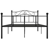 vidaXL Bedframe metaal zwart 120x200 cm