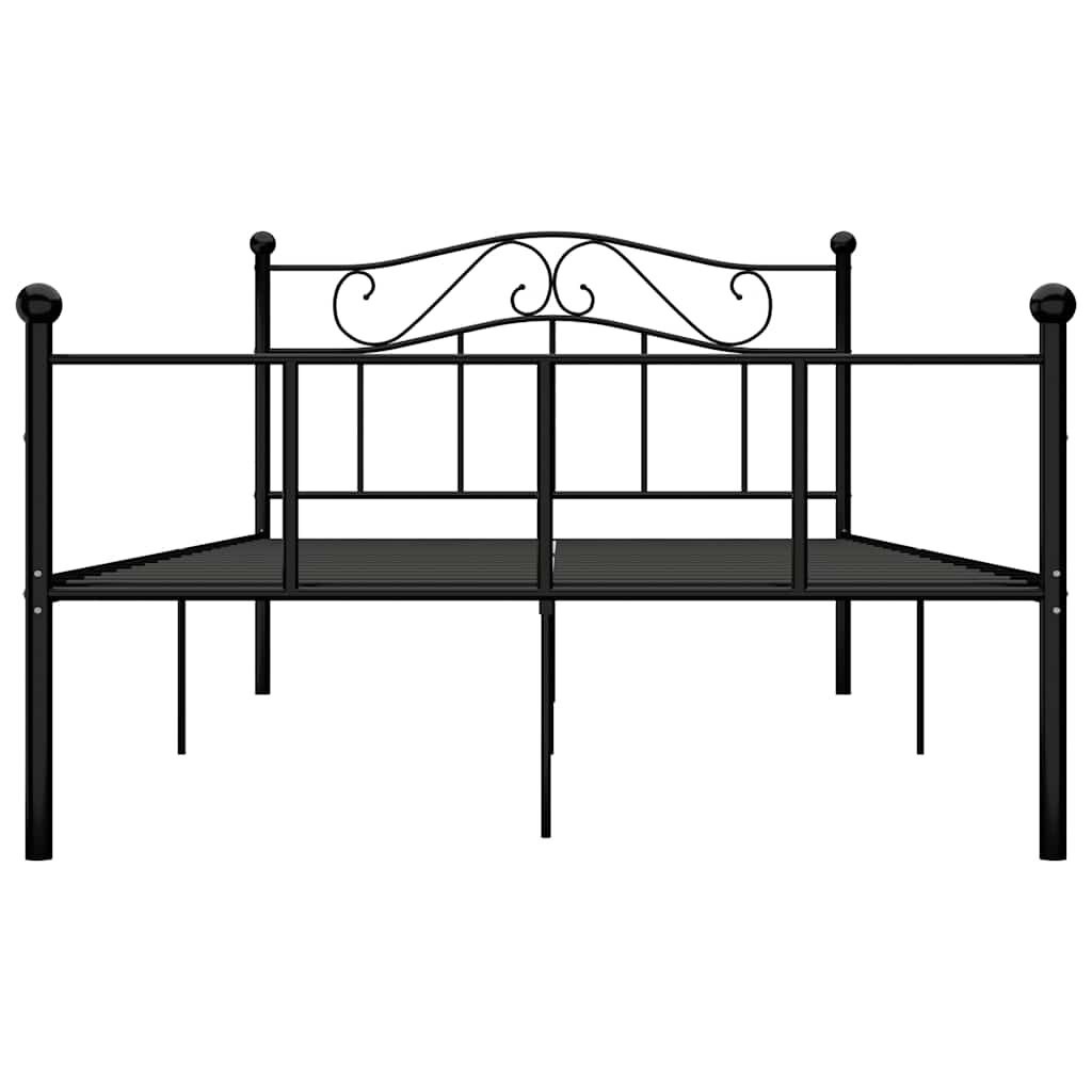 vidaXL Bedframe metaal zwart 120x200 cm